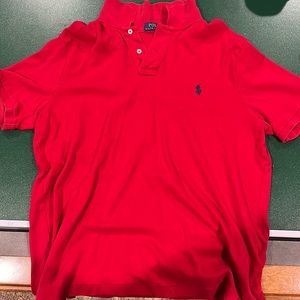 XL red soft fit polo